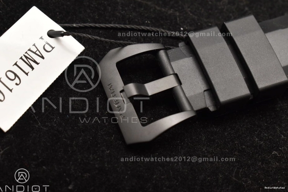 P.9010 PAM1616 Sleek Rubber 47mm Best Clone Carbotech on Markers Strap Black Dial Edition Blue VSF 991 0131